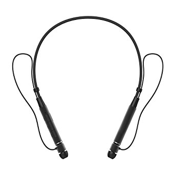 Roman Z6000 Wireless 4.1 Bluetooth Sport Headphone Neckband In-ear Stereo Earphone with Microphone Sweatproof Hands Free Headset Noise Cancelling Earbuds for Smartphone (Black)