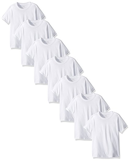 Fruit of the Loom Big Boys' Cotton Crew Tee Shirt (Pack of 7)