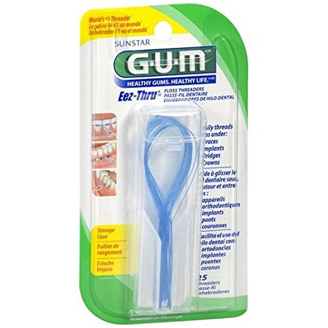 Gum Eez-Thru Floss Threaders, 25 count Pack of 3