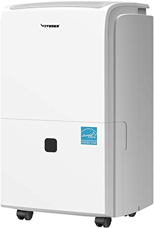 VIVOSUN 3,200 Sq. Ft. Dehumidifier Energy Star Rated for Home Basement Bedroom with Draining Hose, Auto-Defrost, & Auto-Restart