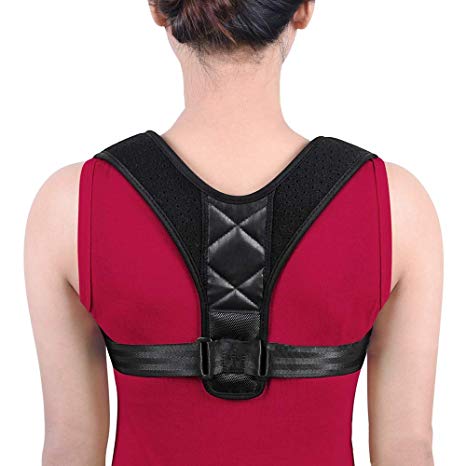 Sumee Best Posture Corrector & Back Support Brace for Women and Men Effective and Comfortable Adjustable Posture Correct Brace Posture Support Clavicle Support Brace Upper Back Pain Relief (27"-36")