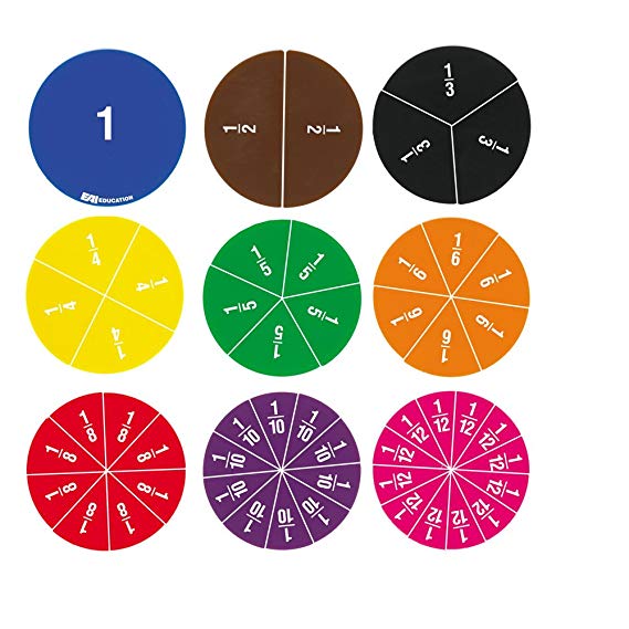 EAI Education Deluxe Fraction Circles: Numbered - Set of 51