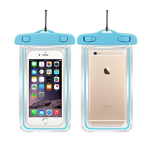 Universal Waterproof Case, CaseHQ 1Pack Clear Transparent Cellphone Waterproof, Dustproof Dry Bag With Neck Strap for iPhone 8,8plus,7,7 Plus,6S,6S Plus,google pixel,and All Devices Up to 5.8 Inches
