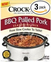 Crock Pot BBQ Pulled Pork Seasoning Mix (1.5 oz Packets) 3 Pack