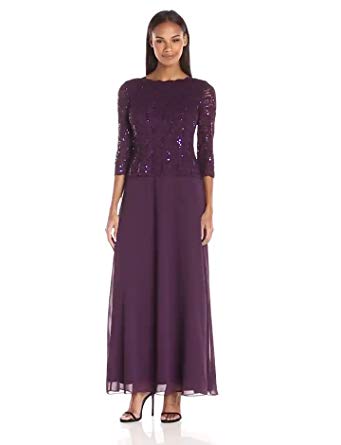 Alex Evenings Women's Long Mock Dress