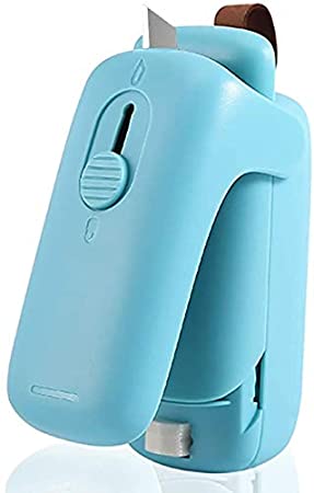 GiWuh Mini Bag Portable Bag Sealer, Handheld Heat Vacuum Sealer and Cutter, Quick Seal for Plastic Bags Food Storage Snack Fresh Sealer Machine