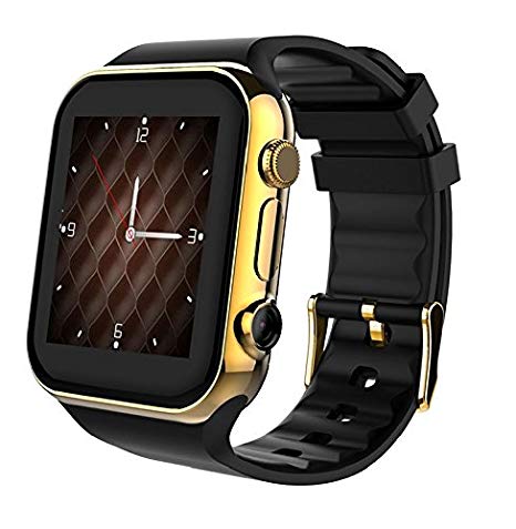 Scinex SW20 Smart Watch for Android and iPhone with 16GB Memory, Pedometer Smartwatch for Men & Women, Sleep Monitor watch, Compatible with Cell phone, Warranty included (Gold/Black)