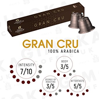 100 Nespresso Compatible Coffee Capsules - Cafe Garibaldi (5. GRAN CRU)