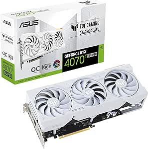 ASUS TUF Gaming GeForce RTX 4070 Ti SUPER 16GB GDDR6X White OC Edition Gaming Grafikkarte (NVIDIA DLSS 3, PCIe 4.0, 1x HDMI 2.1a, 3X DisplayPort 1.4a, TUF-RTX4070TIS-O16G-WHITE-GAMING, weiß)