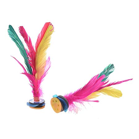 SODIAL (R) Colorful A chic shuttle cocks feather., China Jens 2 pcs