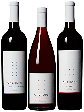 ONEHOPE California Reds Wine Mixed Pack, Includes California Merlot, Pinot Noir, Cabernet Sauvignon, 3 Pack 3 x 750 mL