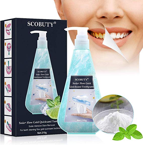 Whitening Toothpaste,Baking Soda Toothpaste,Mint Toothpaste,100% Pure Natural Mint Extract, Powerful decontamination whitening Teeth, Fresh Breath to Protect Gums, no Fluoride Toothpaste