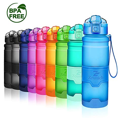 Premium Sports Water Bottle 32 oz/1 liter, 24 oz, 16 oz, 14 oz, BPA Free Tritan for Kids, Reusable & Leak proof & Measured, Plastic Drink Bottle, for Bike, Running, Camping, Gym, Fitness, Cycling