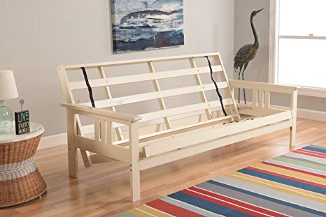 Kodiak Furniture Monterey Futon Frame, No Drawers, Antique White