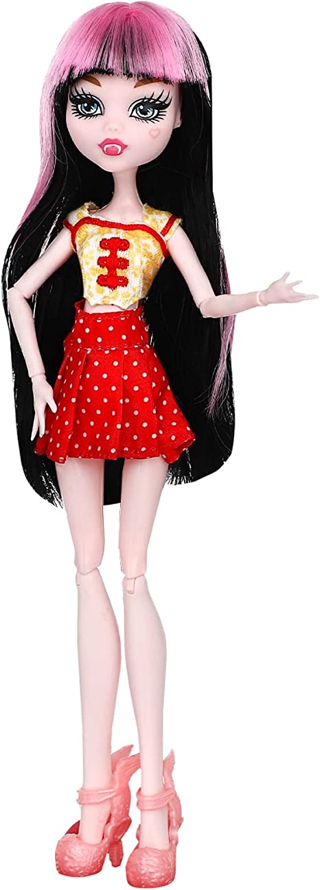 ONEST 1 Set 11 Inch Monster Girl Dolls Include 1 Piece Girl Monster Doll, 1 Piece Handmade Doll Clothes, 1 Pair of Doll Shoes