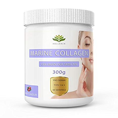 Berry: Pure Hydrolysed Marine Collagen Powder 300gram | Berry Flavour | Type 1 and 3 | Added Hyaluronic Acid | All 9 Aminos | Supports Skin, Hair, Nails | 60 Servings