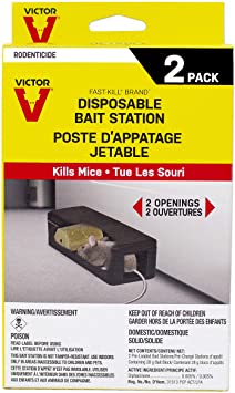 Victor M914CAN Fast-Kill Brand Disposable Mouse Bait Station - 2 Pack