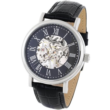 Stuhrling Original Mens 29333151 Montague Mechanical Black Dial Watch