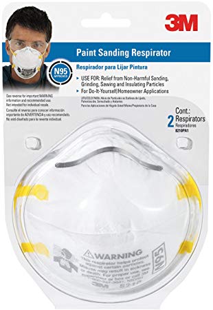 3M Paint Sanding Respirator, Non-Valved Respirator, 2-Pack