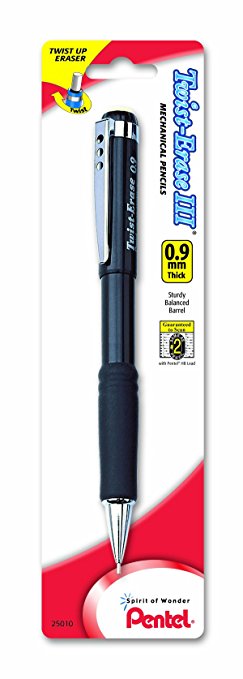 Pentel Twist-Erase III Mechanical Pencil (0.9mm) Pack of 1 (QE519BPM)