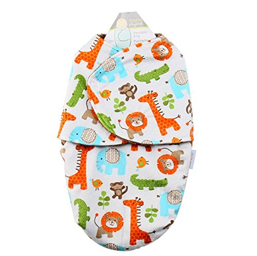 Baby Swaddle Wrap Blanket Adjustable Infant Cartoon Sleeping Bag Newborn Wrap 0-3 Months