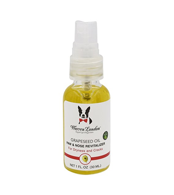 Warren London - Moisturizing Grapeseed Oil Revitalizer for Dry, Cracked and Crusty Noses and Paw Pads for Dogs, All Natural Made in the USA – 1 Fl. Oz