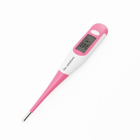 Lite Sensations Premium Digital Thermometer for Rectal, Oral and Axilliary Body Temperature. Jumbo Lighted LCD Display. Waterproof.