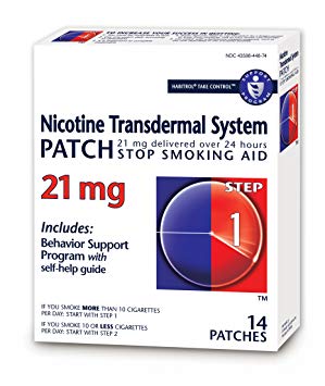 Habitrol Nicotine Transdermal System Patch | Stop Smoking Aid | Step 1 (21 mg) | 14 Patches (2 Week Kit)