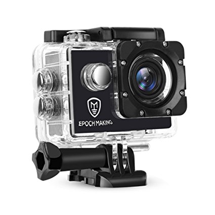 Epoch Making 1080P Sports Action Camera Waterproof With 2-INCH LCD For Racing, Riding, Motorcycle, Motocross and Water Sports.