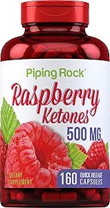 Piping Rock Raspberry Ketones 500mg | 160 Capsules | Non-GMO & Gluten Free Supplement