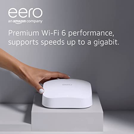 Amazon eero Pro 6 tri-band mesh Wi-Fi 6 system | with built-in ZigBee smart home hub | 1 unit