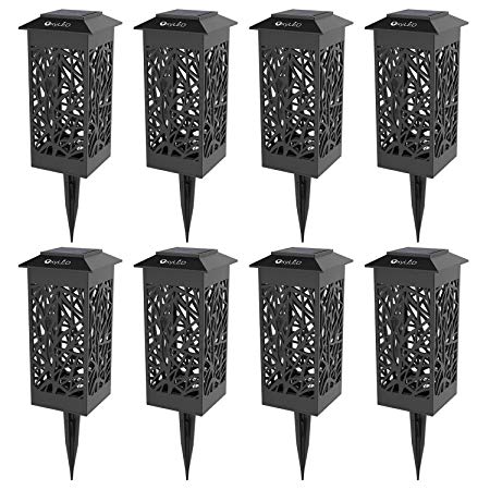 OxyLED Solar Powered LED Garden Pathway Lights,Ideal for Halloween Decorations, Automatic Led Decorative Landscape Lighting Driveway Security Lights for Garden Patio Lawn Yard (8-Pack)