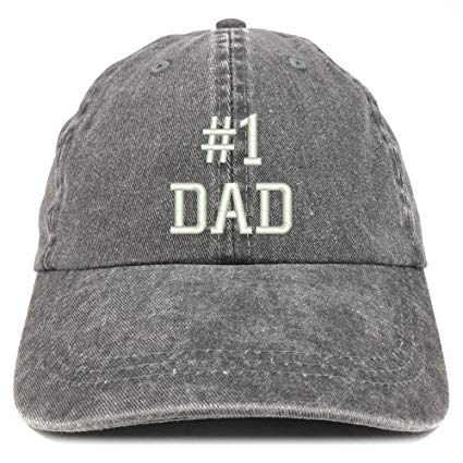 Trendy Apparel Shop Number 1 Dad Embroidered Pigment Dyed Low Profile Cotton Cap