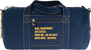 Rothco Canvas Equipment Duffle Bag – Travel & Gym Bag with Heavyweight Cotton Canvas Material – Great for Storing Gear, Clothing, and More – Navy Blue - 24"