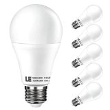 LE 12W A19 E26 LED Bulbs 75W Incandescent Bulbs Equivalent Not Dimmable 1050lm Daylight White 6000K Medium Screw 180 Beam Angle LED Light Bulbs Pack of 5 Units