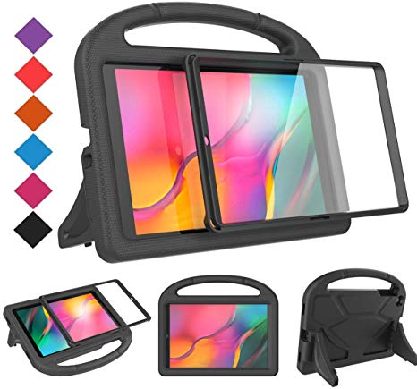 BMOUO Kids Case for Samsung Galaxy Tab A 10.1 (2019) SM-T510/T515 - Built-in Screen Protector, Shockproof Light Weight Handle Friendly Kids Case for Galaxy Tab A 10.1 inch 2019 Release - Black