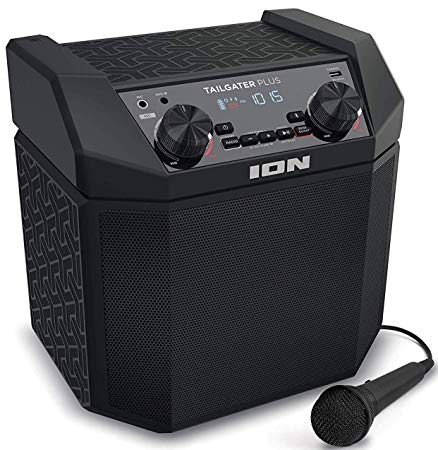 ION Audio Tailgater Plus - 50 W Portable Wireless Bluetooth Speaker with 50 Hour Battery, Microphone, Radio and USB Charging