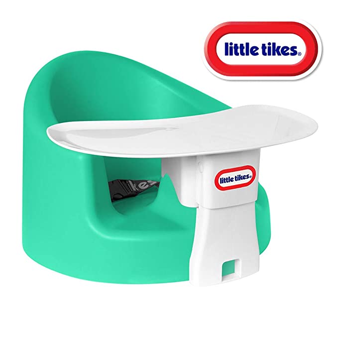 Little Tikes My First Seat Infant Foam Floor Seat & Tray Combo for Play and Feeding, Teal