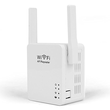 WOSUK Network Wifi Range Extender 300M Wireless Booster Mini Repeater/AP Wifi Booster With Dual Antennas and Wireless n Access Poin Signal Booster Wps (USB Powered)