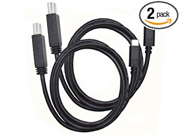 Direct Access Tech. USB 3.1 Type C to USB B Male Data Cable - Two Pack (D3202)
