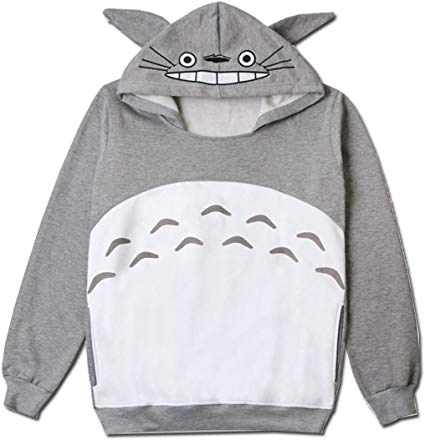 Men Women Couples Totoro Print Hoodie Sweatshirt Teen Sweater Pullover Tops