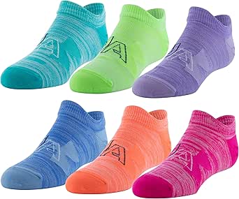 Under Armour Kids' Essential 2.0 Lightweight No Show Socks, 6-Pairs