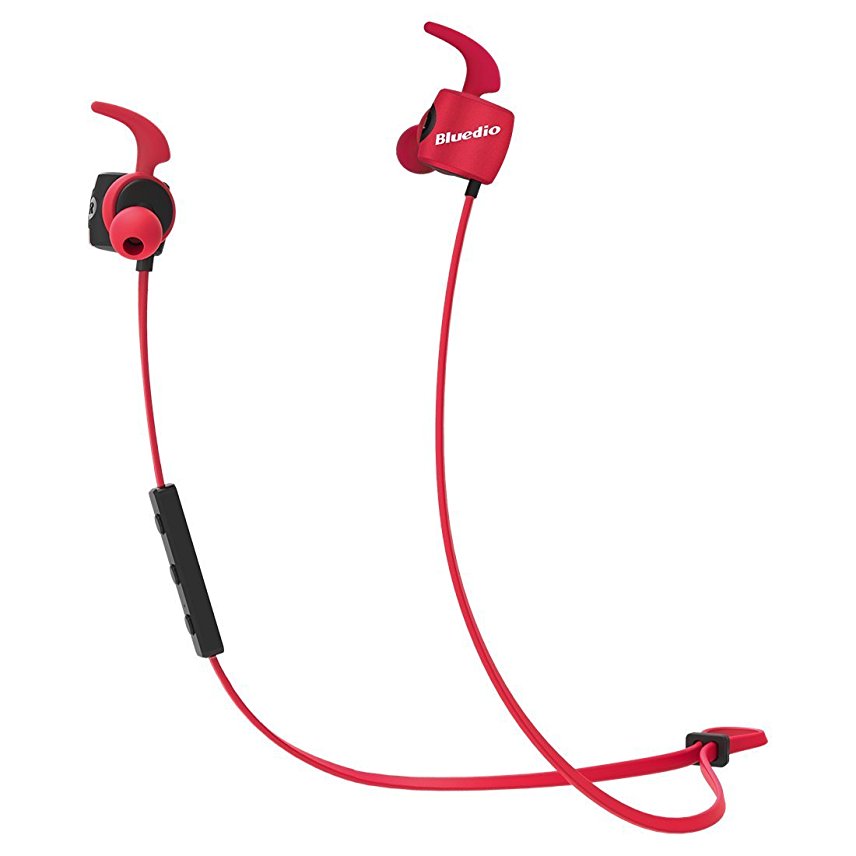 Bluetooth Headphones, Bluedio Sport Running Bluetooth 4.1 Earphones In Ear Wireless IPX4 Waterproof Magnetic Earbuds with Microphone HiFi voice and CVC 6.0 Noise (Red)