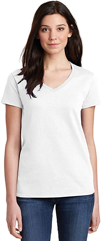 Gildan G5V00L Heavy Cotton Ladies V-Neck Tee