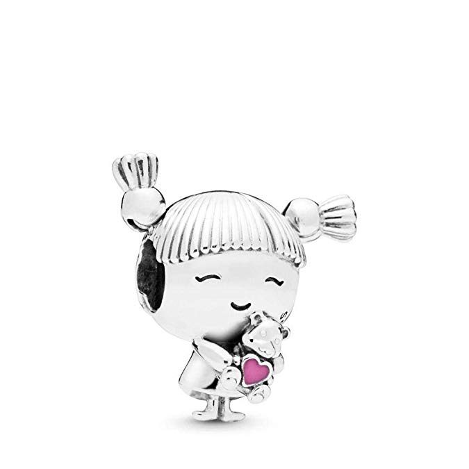 PANDORA Girl with Pigtails 925 Sterling Silver Charm - 798016EN160