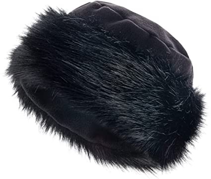 Futrzane Faux Fur Trimmed Winter Hat for Women - Classy Russian Hat with Fleece