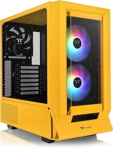 Thermaltake Ceres 350 MX/Bumblebee/Mid Tower/CT140 ARGB Fan*2/CT140 Fan*1/Mesh & TG Front Panel/Hidden-Connector MB/CA-1Z3-00M4WN-00