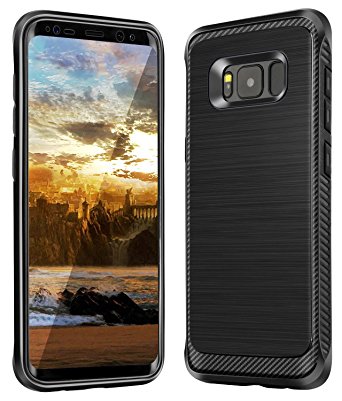Galaxy S8 Plus Case, WINWONBRA Flexible TPU Drop Protection Tactile Grip [Black] [Flex Armor] for Samsung Galaxy S8  Plus (2017)