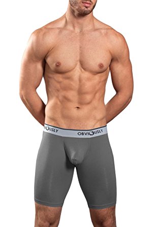 Obviously Men's Naked Boxer Briefs 9 Inch Leg