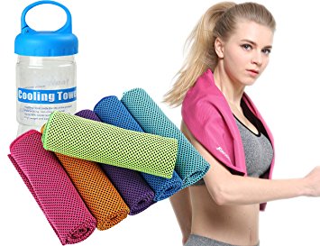 ForNeat Ice Cooling Towel Stay Cool Towel Sports Towel Innovative Material Ultra Compact Soft Breathable Sports Towel Cooling Towel for Camping Hiking Gym Fast Drying Towel